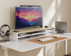 Monitor Riser Dual Stand with 2 PC Drawers