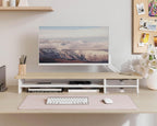 Monitor Riser Dual Stand with 2 PC Drawers