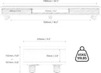 Monitor Riser with Sliding Glass Door 108CM High