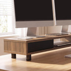 Monitor Riser with Sliding Glass Door 108CM High