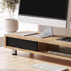 Monitor Riser with Sliding Glass Door 108CM High