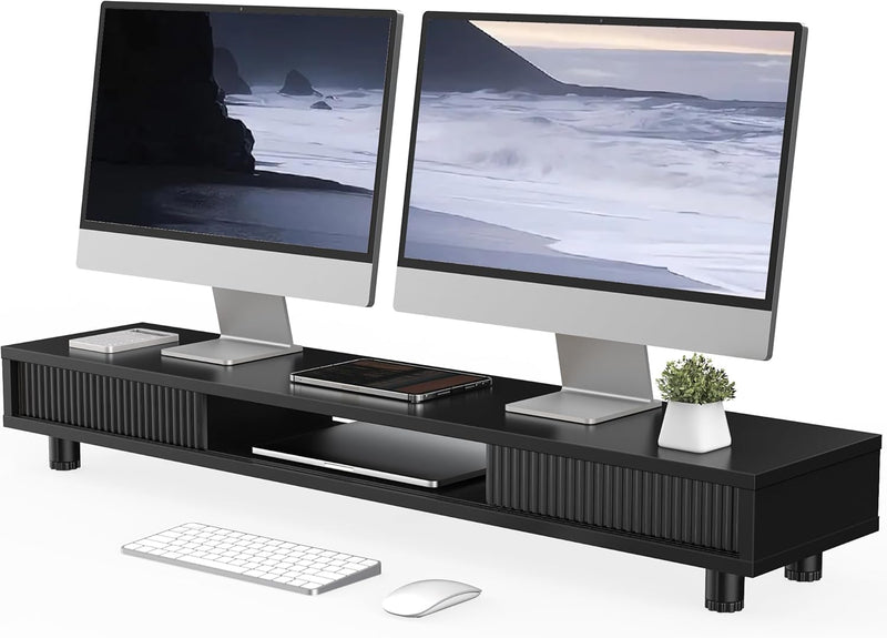 Monitor Riser with Sliding Glass Door 108CM High