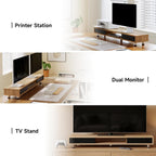 Monitor Riser with Sliding Glass Door 108CM High