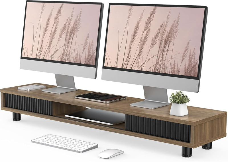 Monitor Riser with Sliding Glass Door 108CM High