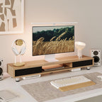 Monitor Riser with Sliding Glass Door 108CM High