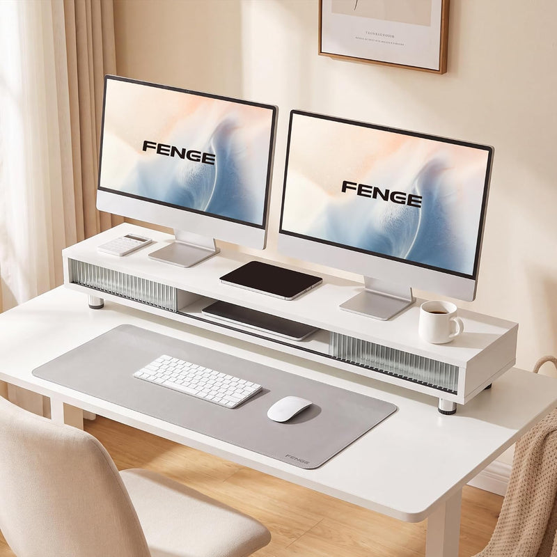 Monitor Riser with Sliding Glass Door 108CM High