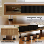 Monitor Riser with Sliding Glass Door 108CM High