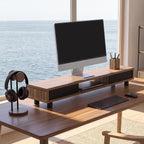 Monitor Riser with Sliding Glass Door 108CM High