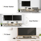 Monitor Stand 108CM Large Riser with 2 Drawers