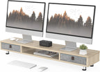 Monitor Stand 108CM Large Riser with 2 Drawers