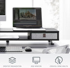 Monitor Stand 108CM Large Riser with 2 Drawers