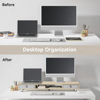 Monitor Stand 108CM Large Riser with 2 Drawers