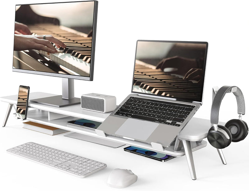 Monitor Stand 108CM Phone Laptop Tablet Headphone Holder