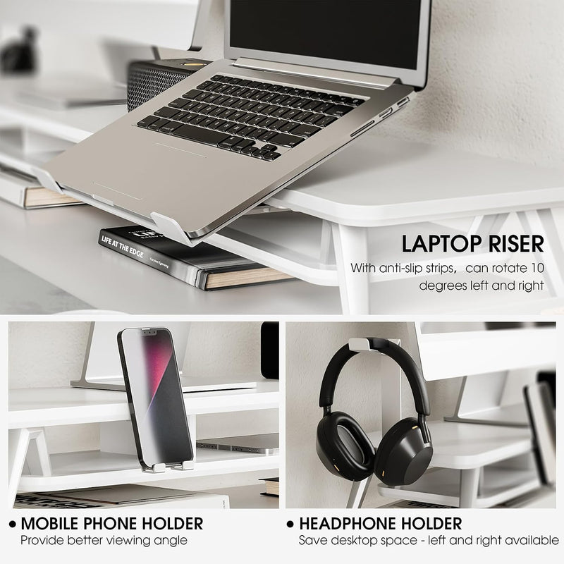 Monitor Stand 108CM Phone Laptop Tablet Headphone Holder