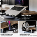 Monitor Stand 108CM Phone Laptop Tablet Headphone Holder