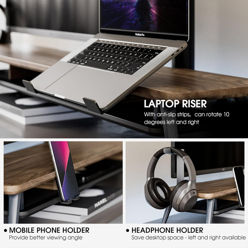 Monitor Stand 108CM Phone Laptop Tablet Headphone Holder