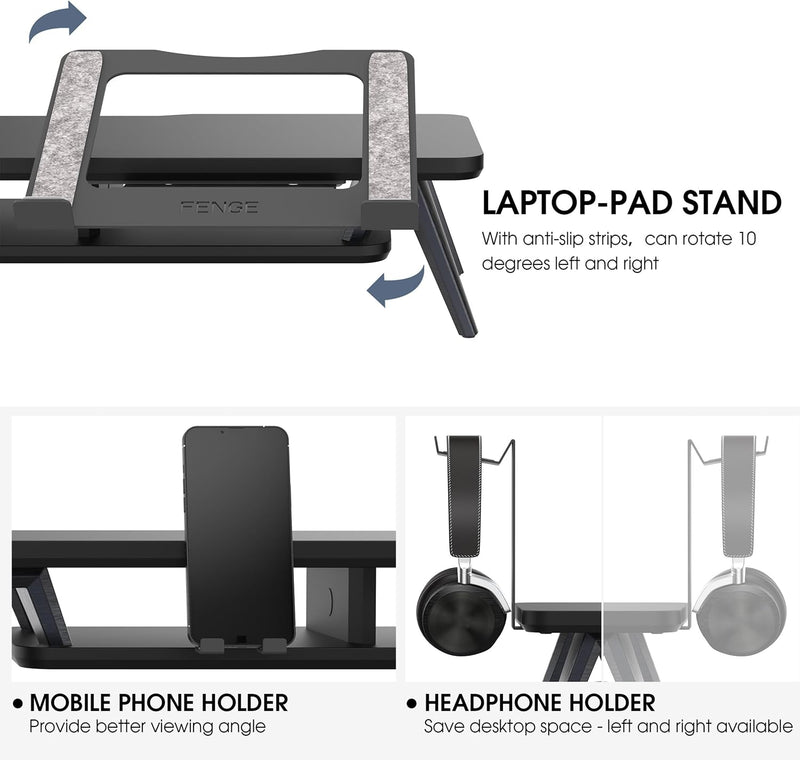 Monitor Stand 108CM Phone Laptop Tablet Headphone Holder