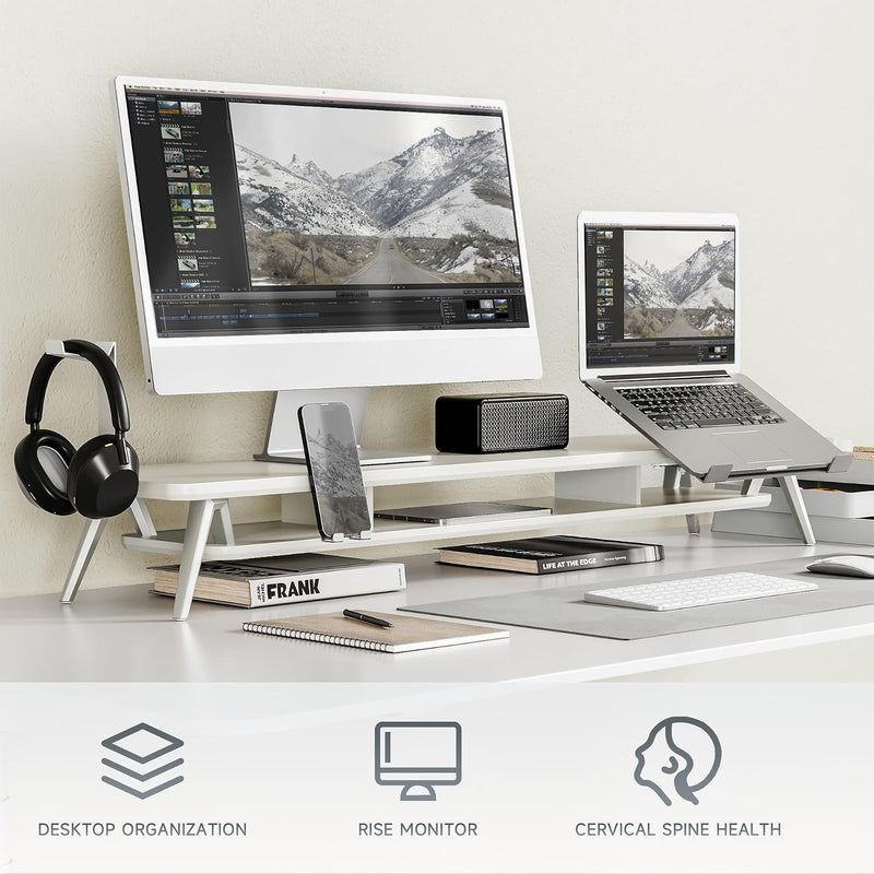 Monitor Stand 108CM Phone Laptop Tablet Headphone Holder