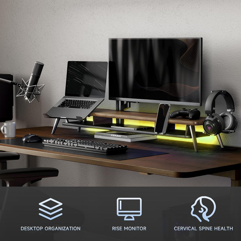 Monitor Stand 108CM Phone Laptop Tablet Headphone Holder