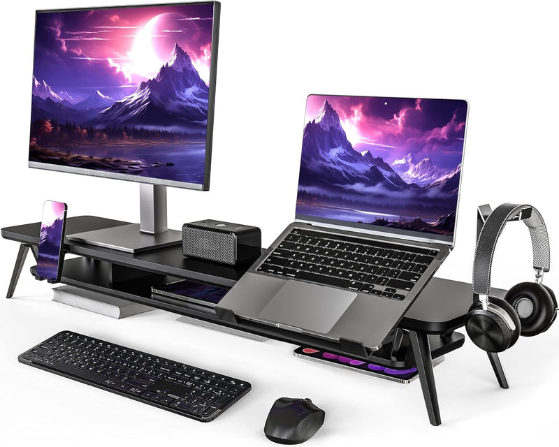 Monitor Stand 108CM Phone Laptop Tablet Headphone Holder
