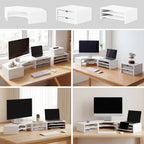 Monitor Stand 3 in 1 Modular L-Shaped Corner