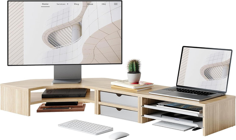 Monitor Stand 3 in 1 Modular L-Shaped Corner