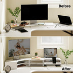 Monitor Stand 3 in 1 Modular L-Shaped Corner