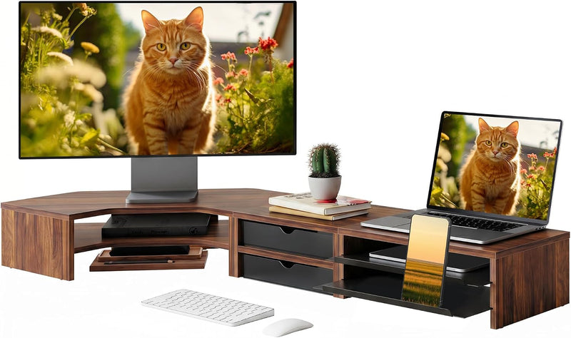 Monitor Stand 3 in 1 Modular L-Shaped Corner