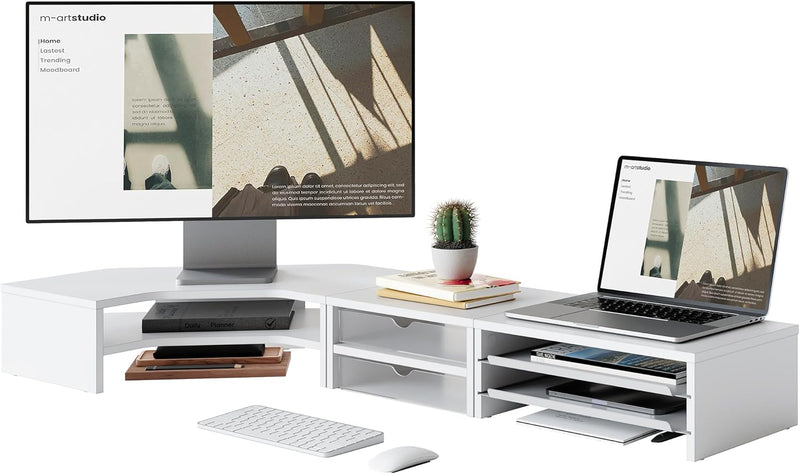 Monitor Stand 3 in 1 Modular L-Shaped Corner