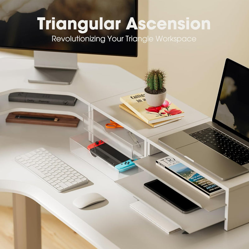 Monitor Stand 3 in 1 Modular L-Shaped Corner