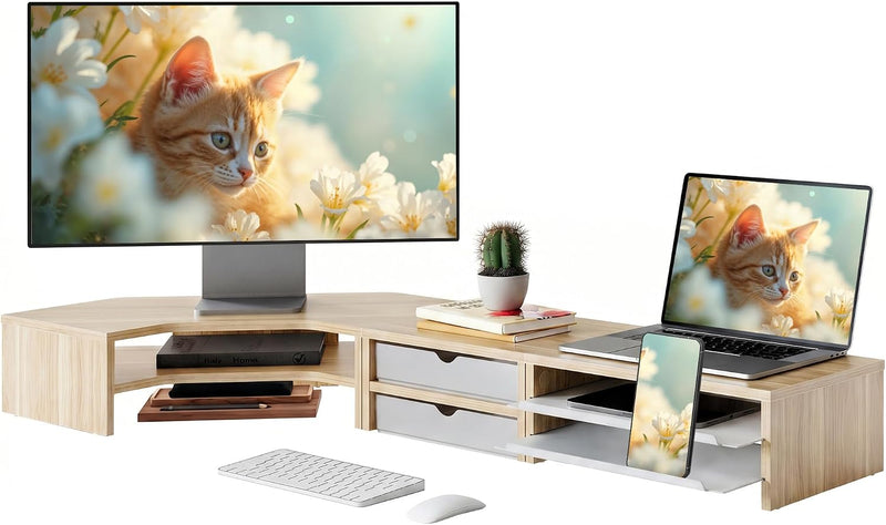 Monitor Stand 3 in 1 Modular L-Shaped Corner
