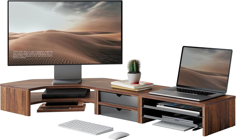 Monitor Stand 3 in 1 Modular L-Shaped Corner