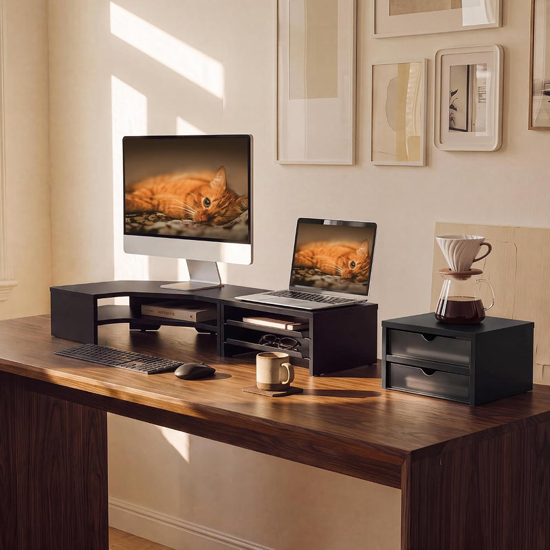 Monitor Stand 3 in 1 Modular L-Shaped Corner