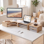 Monitor Stand 3 in 1 Modular L-Shaped Corner