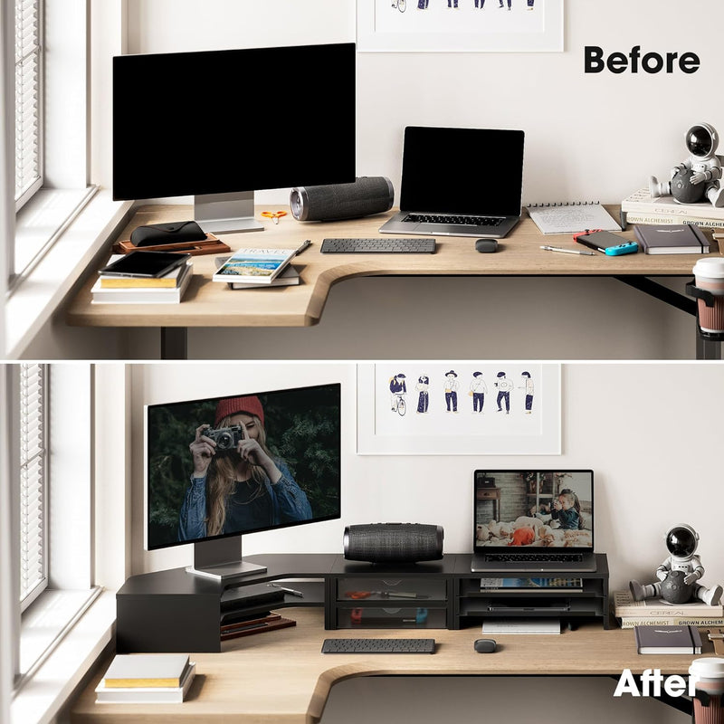 Monitor Stand 3 in 1 Modular L-Shaped Corner