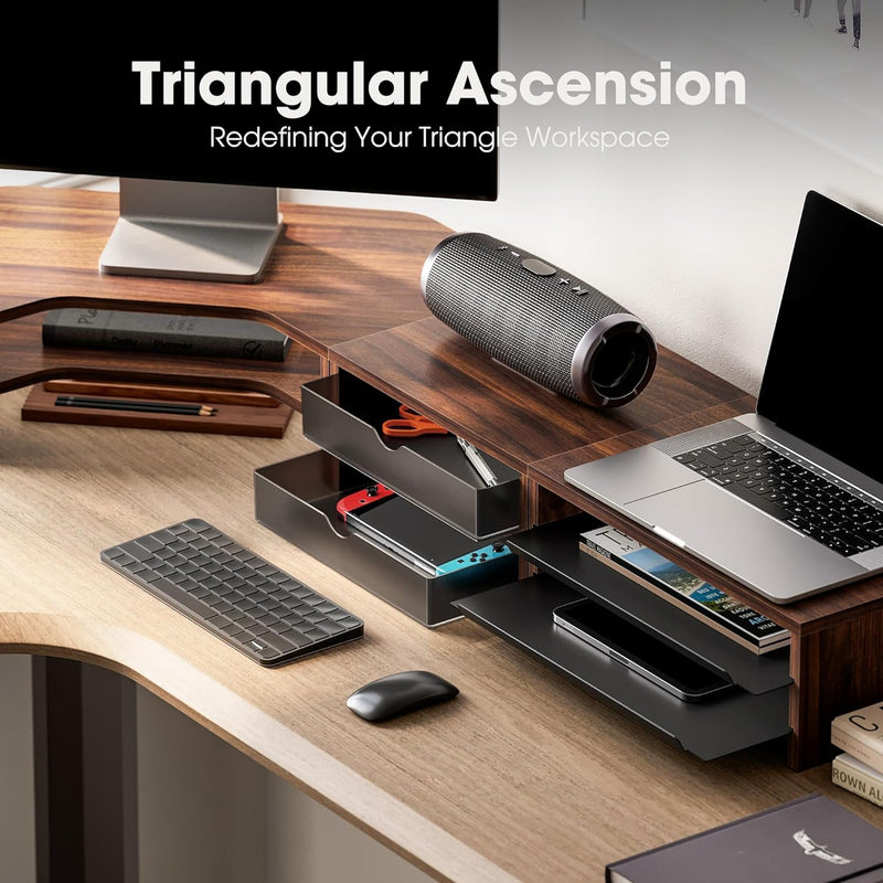Monitor Stand 3 in 1 Modular L-Shaped Corner