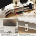 Monitor Stand 3 in 1 Modular L-Shaped Corner