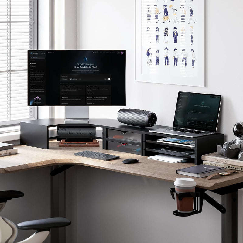 Monitor Stand 3 in 1 Modular L-Shaped Corner