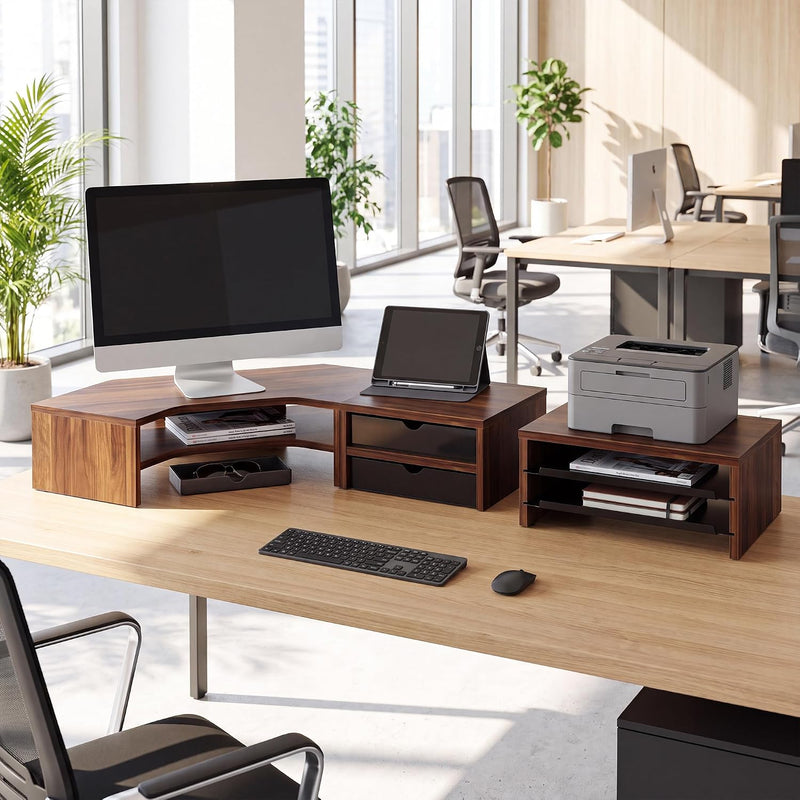 Monitor Stand 3 in 1 Modular L-Shaped Corner