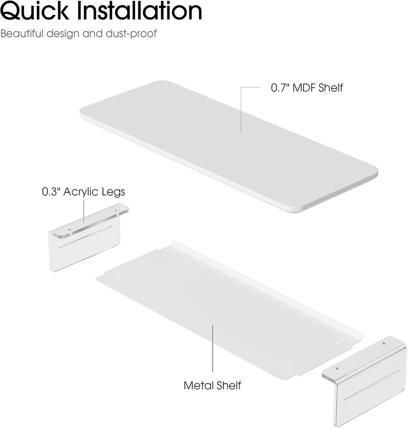 Monitor Stand Acrylic Riser for PC Laptop Oak