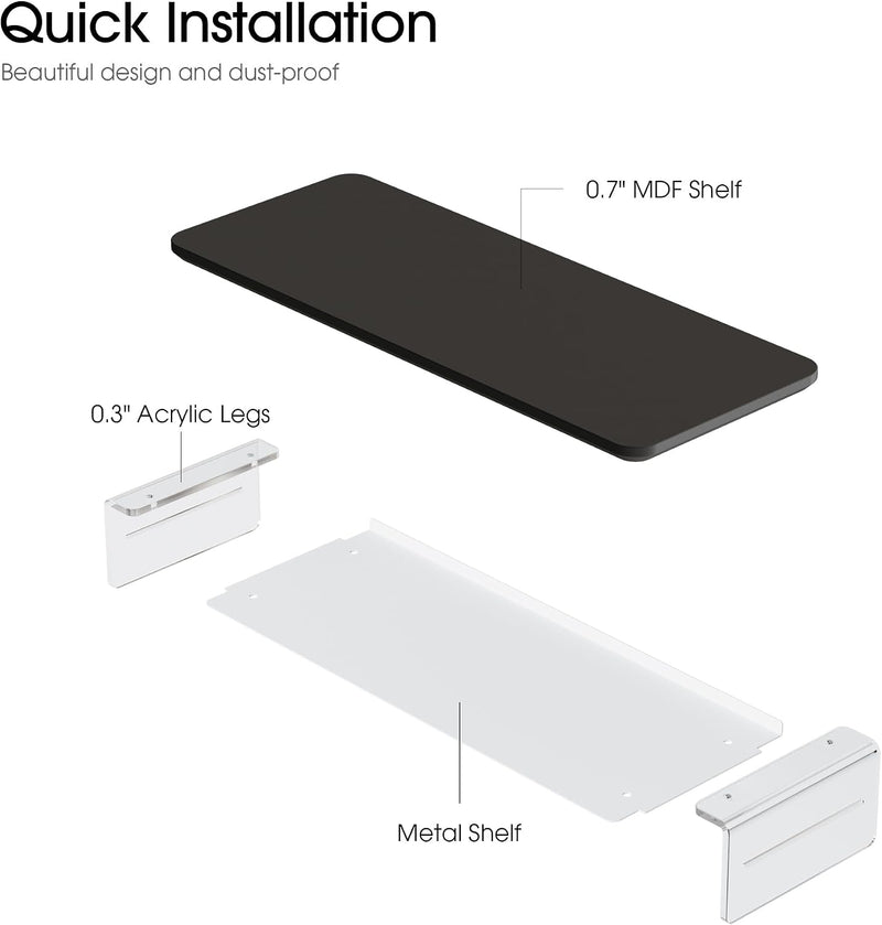 Monitor Stand Acrylic Riser for PC Laptop Oak