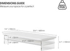 Monitor Stand Acrylic Riser for PC Laptop Oak