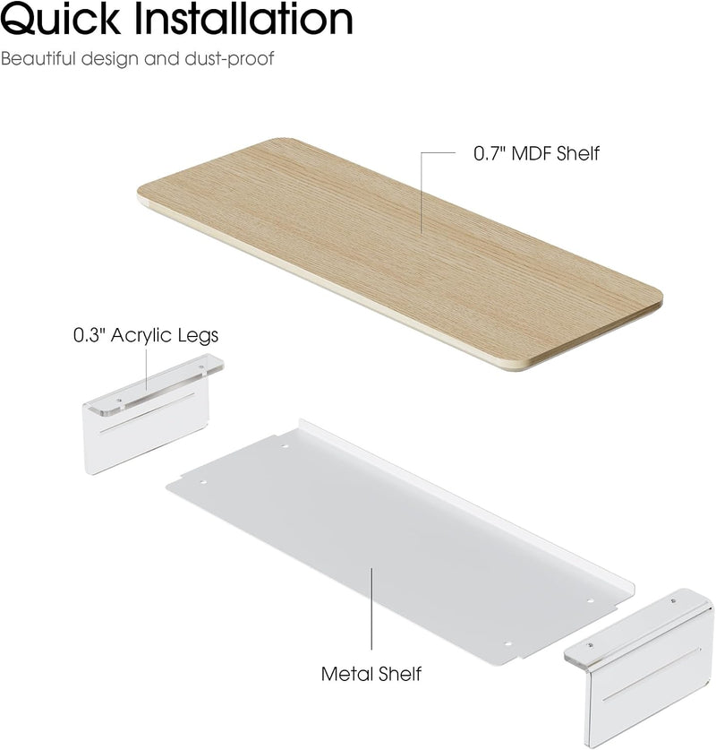 Monitor Stand Acrylic Riser for PC Laptop Oak