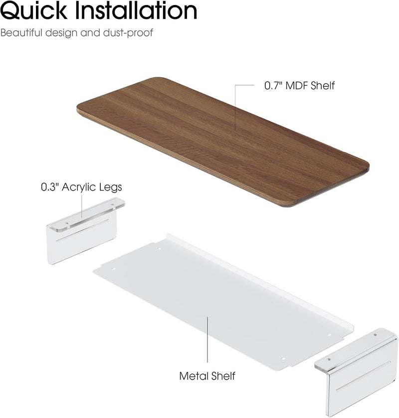 Monitor Stand Acrylic Riser for PC Laptop Oak