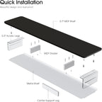 Monitor Stand Acrylic Riser for PC Laptop Oak