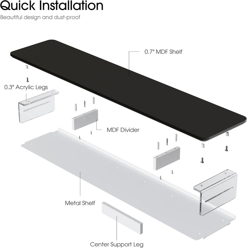 Monitor Stand Acrylic Riser for PC Laptop Oak