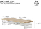 Monitor Stand Acrylic Riser for PC Laptop Oak