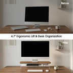 Monitor Stand Acrylic Riser for PC Laptop Oak