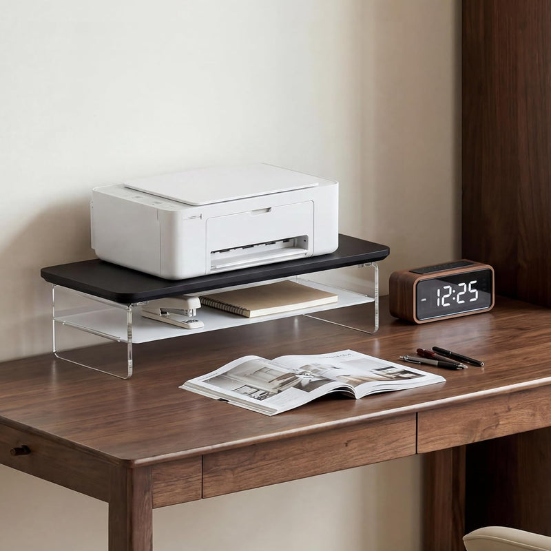Monitor Stand Acrylic Riser for PC Laptop Oak