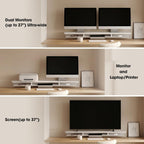 Monitor Stand Acrylic Riser for PC Laptop Oak